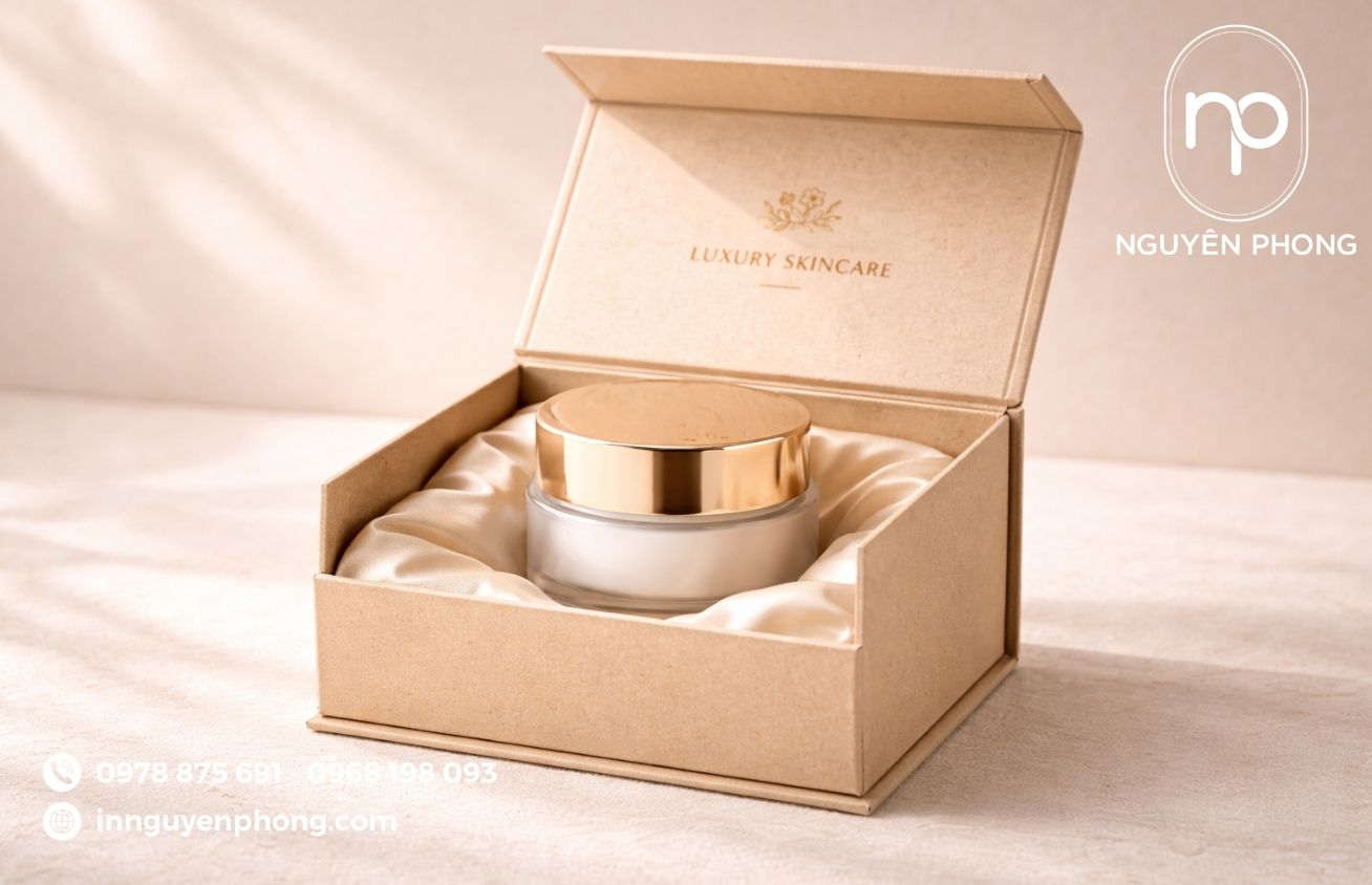 Mẫu hộp kraft đựng kem dưỡng 